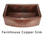 farmhouse copper sink