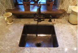 15" Square Bronze Bar Sink
