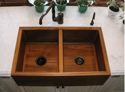 Picture of Teak Double Kitchen Sink