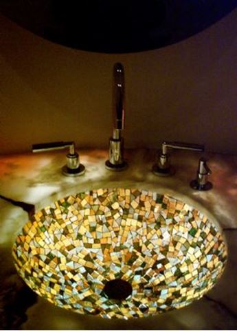 Autumn Glass Mosaic Sink