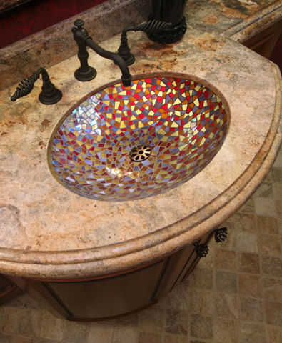 Cathedral Glass Mosaic Sink