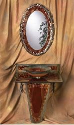 Picture of Copper Storm Vignette Bathroom Pedestal