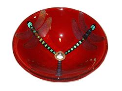 Picture of Red Dragonfly Vessel Sink
