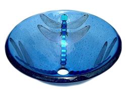 Blue Dragonfly Vessel Sink