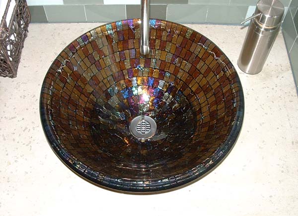Picture of Coffee Mosaic Vessel Sink