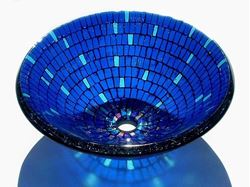Blue Mosaic Vessel Sink