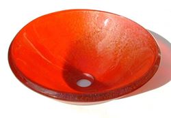 Picture of Transparent Orange Vessel Sink