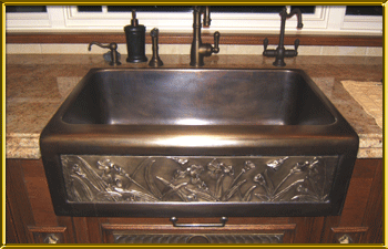 Picture of 32" Chameleon Single Well Bronze Farmhouse Sink