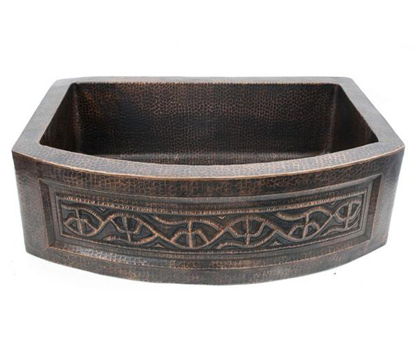 Rounded Front Copper Farmhouse Sink - Saguaro by SoLuna
