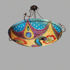 Picture of Reverse Hand Painted Chandelier | Hali