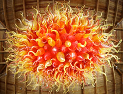 Picture of Blown Glass Chandelier | Tropical Sunset
