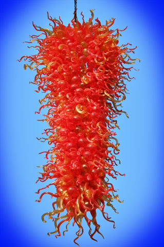 Blown Glass Chandelier | Hot Peppers