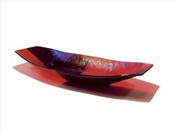 Picture of Red Harlequin Boat Bowl