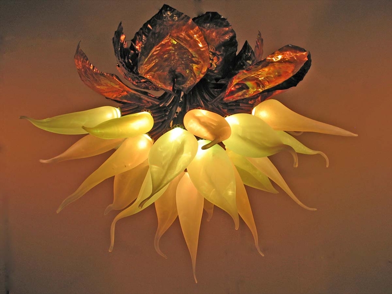 Picture of Blown Glass Chandelier | Lotus II