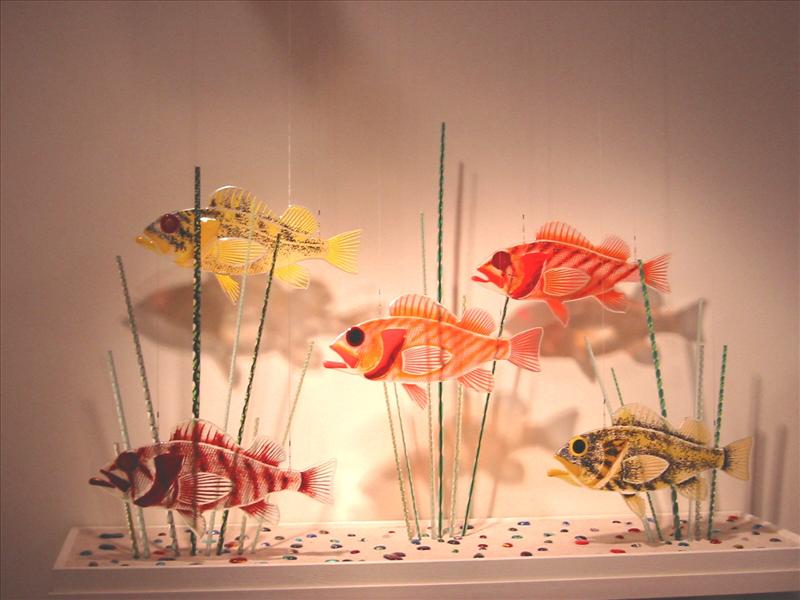 Picture of Rockfish Dichroic Glass Sculpture