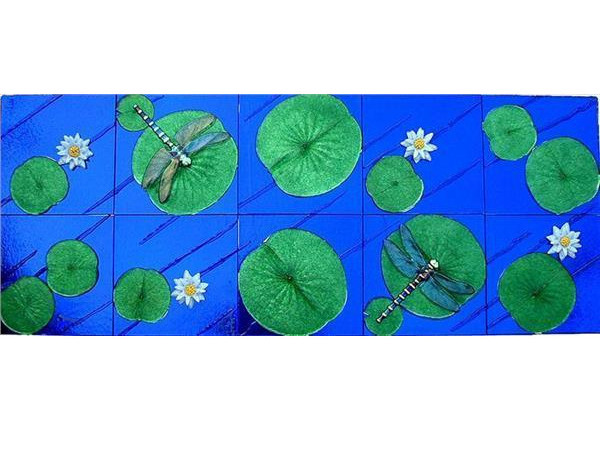 Picture of Glass Dragonfly Panel