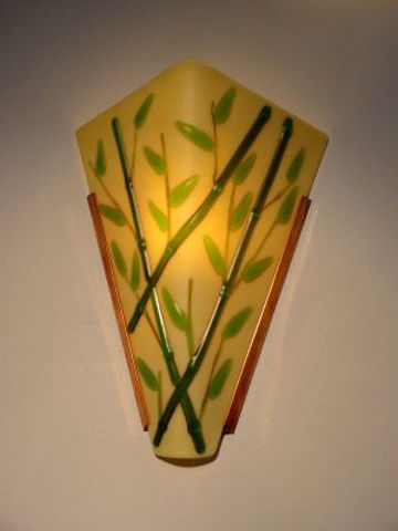 Wall Sconce | Bamboo on Sand |  V-Shaped