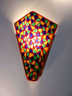 Picture of Wall Sconce | Mosaic Red