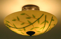 Semi-Flush Mounted Ceiling Light | Bamboo on Sand