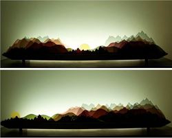 Alpine Glasscape Lighting Sculpture