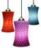 Picture of Blown Glass Pendant Light | Red Hourglass Aptos