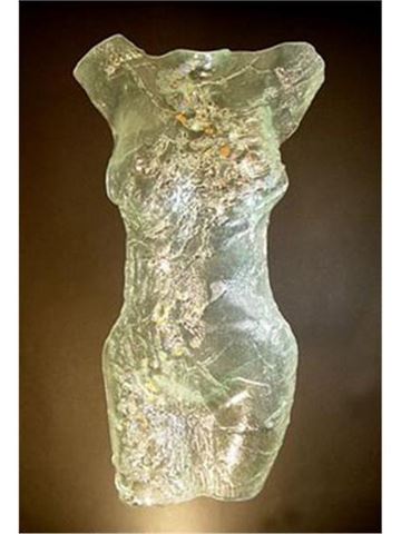 Bedazzled Glass Torso Sculpture