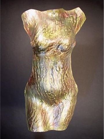 Serpentine Glass Torso Sculpture