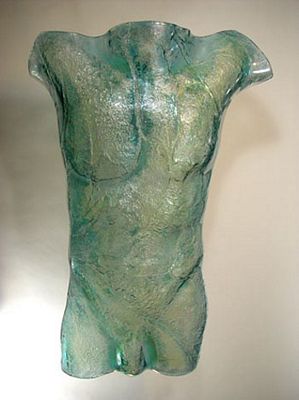 Picture of Sensitivity Glass Male Torso Sculpture
