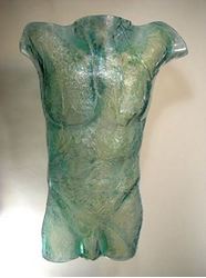 Picture of Sensitivity Glass Male Torso Sculpture