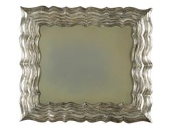 Hand-Carved Square Silver Leaf Mirror