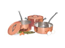 Picture of French Copper Studio Smart Chef 5 pc Copper Cookware Set