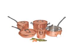 French Copper Studio Smart Chef 9 pc Copper Cookware Set
