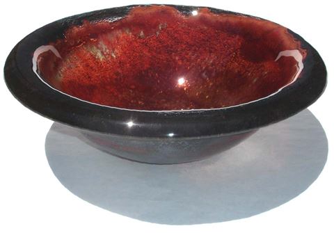 Copper Storm II Round Self-Rimming Glass Sink