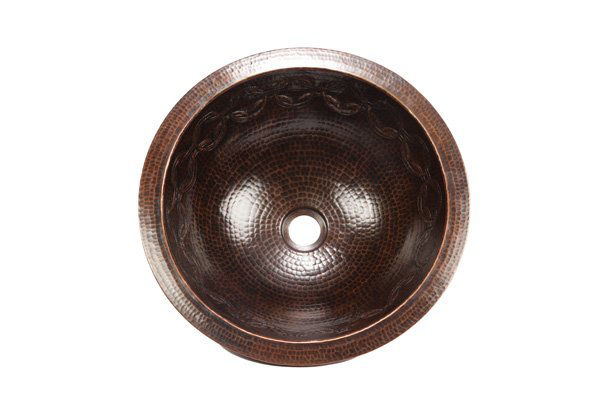 15" Round Copper Bathroom Sink - Joining Rings by SoLuna