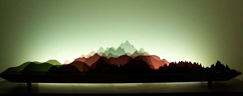 Picture of Alpine Glasscape Lighting Sculpture