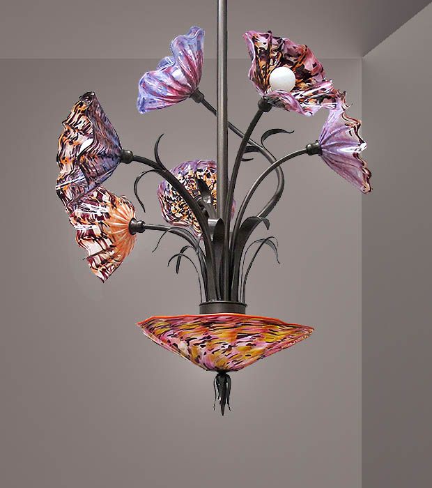 Picture of Blown Glass Chandelier - Island Girl