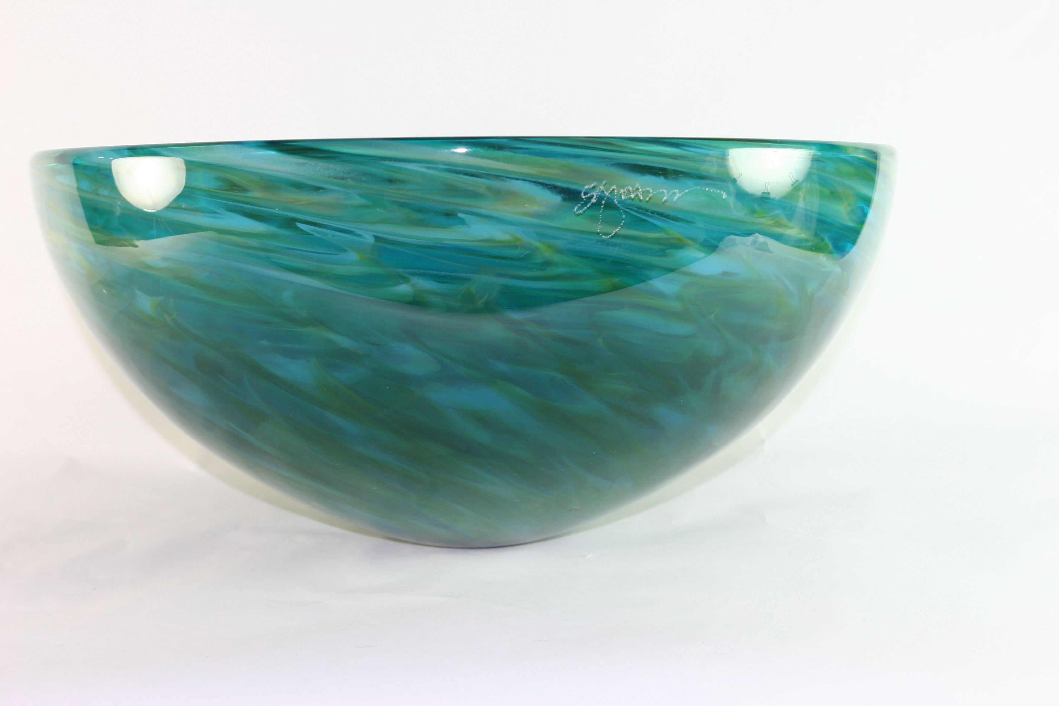 Picture of Blown Glass Sink | Aqua Iris