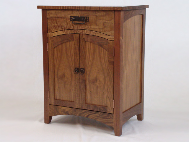 Picture of Arts and Crafts Figured Walnut Cabinet