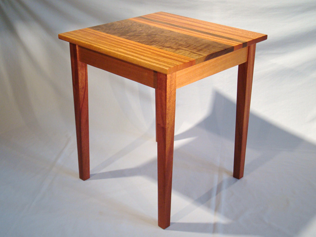 Picture of African Ribbon Mahogany and Figured Walnut Table