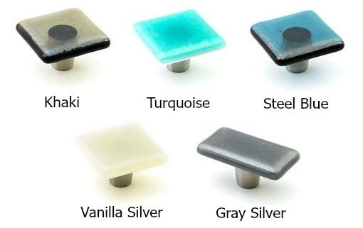 Picture of Iridescent Glass Cabinet Knobs - 3 color options