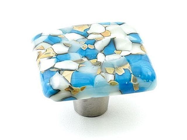 Picture of Pebbles Glass Cabinet Knob - 6 color options