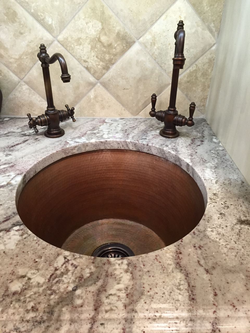 Picture of 16" Round Copper Bar Sink by SoLuna