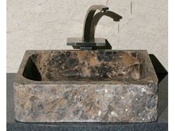Picture of Rectangular Stone Bath Sink with Rough Exterior