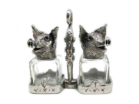 Two Pigs Salt and Pepper Shakers Set