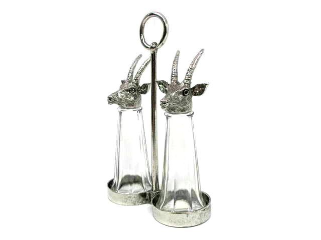 Picture of Two Antelopes Salt and Pepper Shakers Set in a Tall Stand