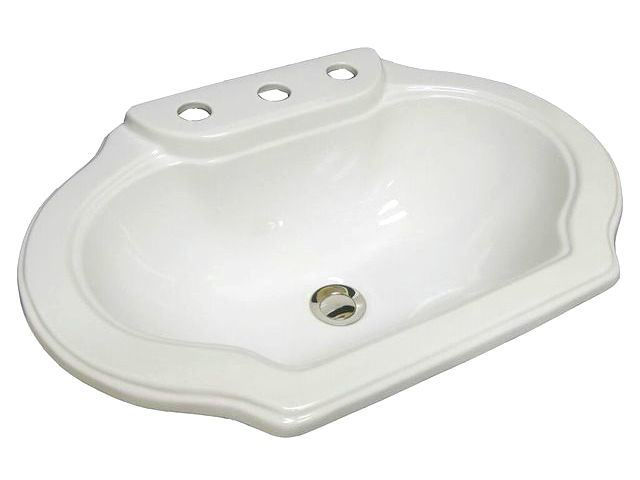 Hand Crafted Sink | Classic Shape Drop-In Sink w/Faucet Holes