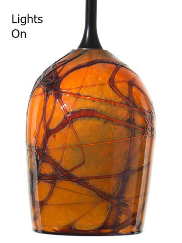 Blown Glass Pendant Light | Canale 8 | Satsuma Orange