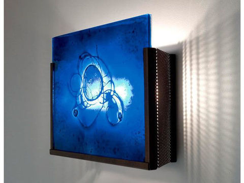 Wall Sconce | Wide Wired Blue