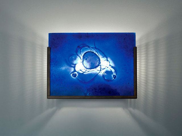 Picture of Wall Sconce | Wide Wired Blue