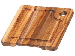 Picture of Teak Cutting Board - Edge Grain with Corner Hole & Juice Canal by Proteak